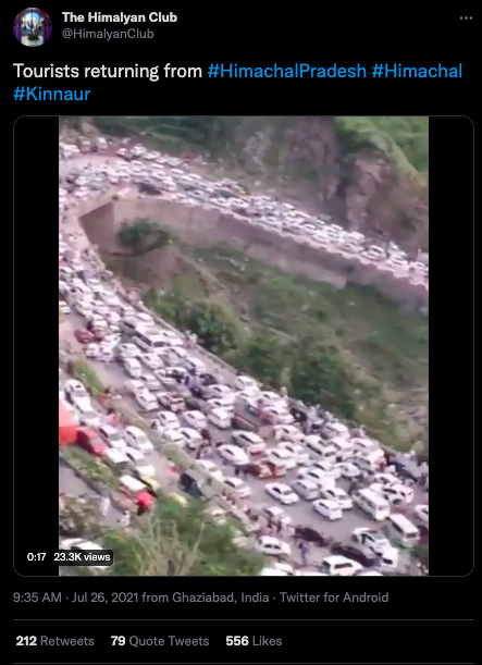 हिमाचल प्रदेश से सैलानी लौटने