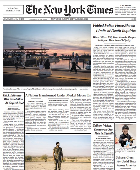 உண்மையான நியூயார்க் டைம்ஸ் செய்தி 