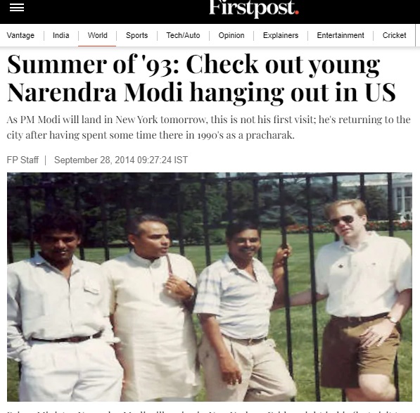 It is Union minister G Kishan Reddy with Prime Minister Narendra Modi in the photo taken outside the White House in 1994, not alleged conman Kiran Patel.   