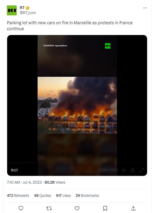 फ्रान्समधील दंगलीच्या पार्श्वभूमीवर, जुने आणि संबंध नसलेले व्हिडिओ सोशल मीडियावर व्हायरल