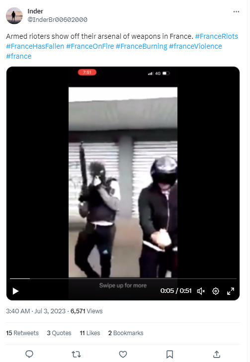 फ्रान्समधील दंगलीच्या पार्श्वभूमीवर, जुने आणि संबंध नसलेले व्हिडिओ सोशल मीडियावर व्हायरल