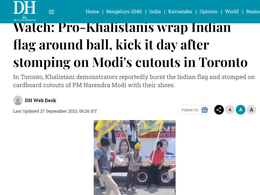 Fact Check: ರಾಷ್ಟ್ರಧ್ವಜ ಅವಮಾನಿಸಿದ ರೈತರು ಎಂದು ಕೆನಡಾ ವೀಡಿಯೋ ವೈರಲ್