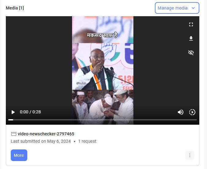 Fact Check: ಕಾಂಗ್ರೆಸ್ ಅಧ್ಯಕ್ಷ ಮಲ್ಲಿಕಾರ್ಜುನ ಖರ್ಗೆ ಅವರ ಅಪೂರ್ಣ ವೀಡಿಯೋ ವೈರಲ್  