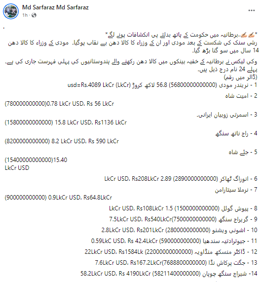 وکی لیکس نے برطانیہ کے خفیہ بینکوں میں بی جے پی لیڈروں کے کالے دھن سے متعلق ایسی کوئی فہرست جاری نہیں کی ہے۔