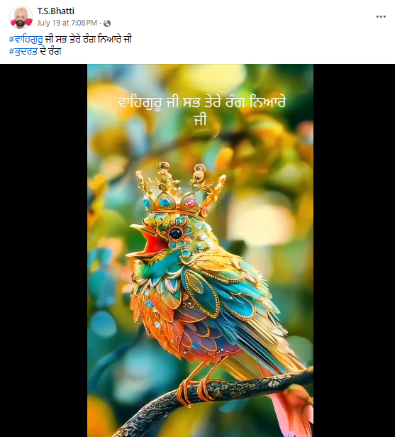 ਪੰਛੀ ਦੀ ਵਾਇਰਲ ਇਹ ਵੀਡੀਓ AI ਜਨਰੇਟਡ ਹੈ
