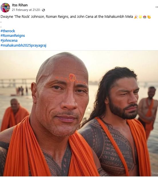 ಮಹಾಕುಂಭ ಮೇಳ 2025: ಎಐನಿಂದ ಮಾಡಿದ ಸೆಲೆಬ್ರಿಟಿಗಳ ಫೋಟೋಗಳನ್ನು ನಿಜವಾದ್ದೆಂದು ಹಂಚಿಕೆ