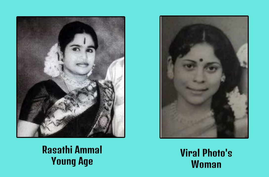 ராசாத்தி அம்மாள் நடிகர் செந்தாமரையின் மனைவி என்று பரவும் படம்.