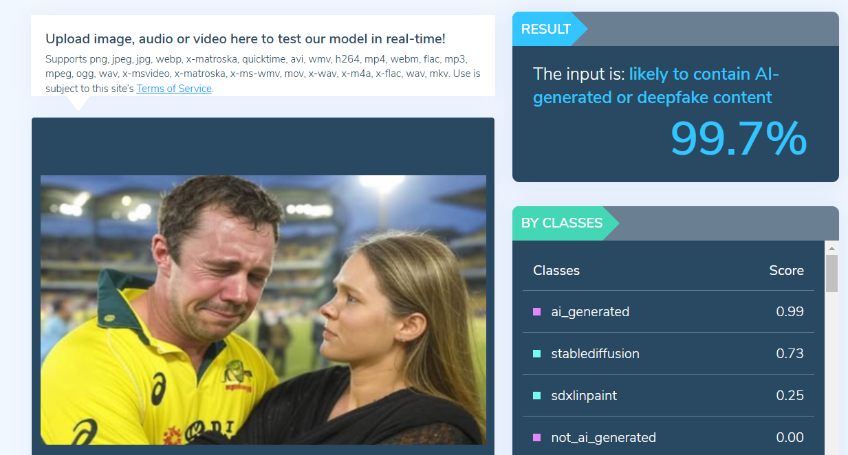 அரையிறுதி போட்டியில் தோற்றப் பிறகு டிராவிஸ் ஹெட் அழுததாக பரவும் படம்