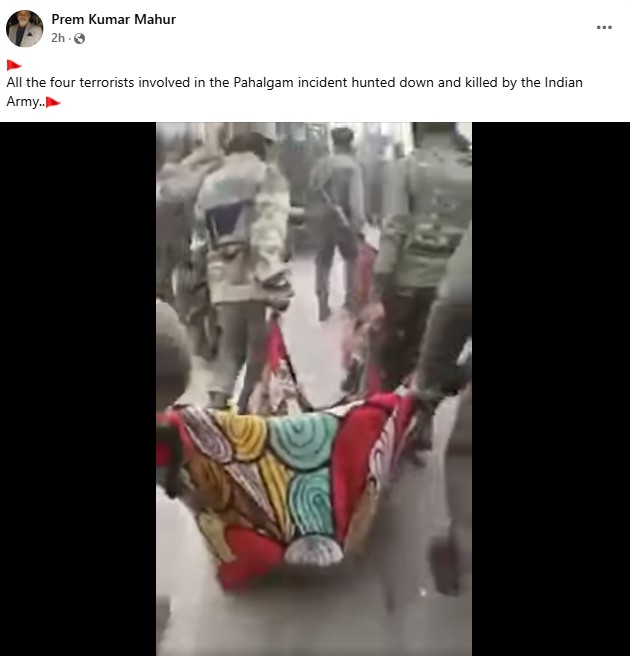 Viral Video Claiming To Show Terrorists Involved In Pahalgam Attack Being Eliminated Is Old