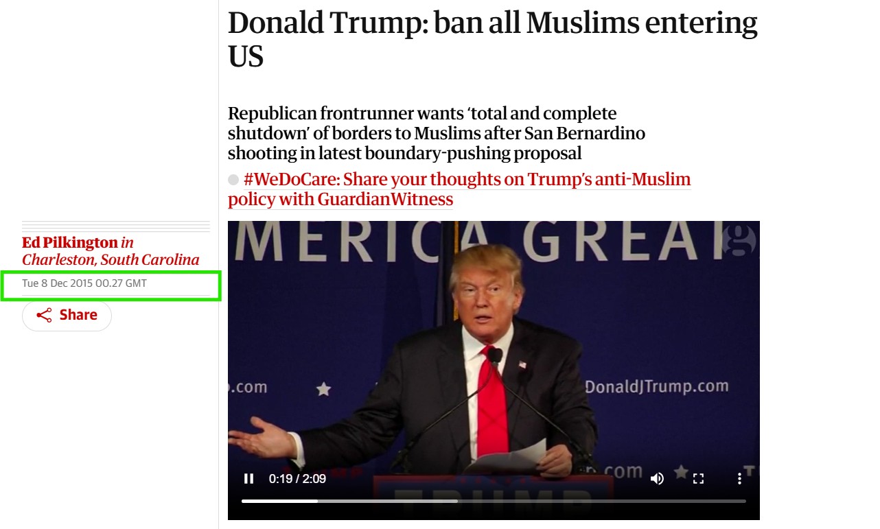 Viral Video Of Donald Trump Calling For Shutdown Of Muslims Entering US Is From 2015