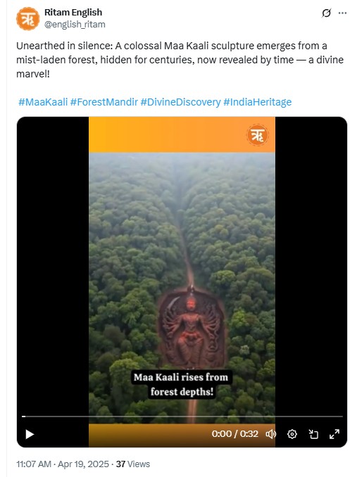 Video Of Goddess Kali Temple In A Forest Is AI Generated