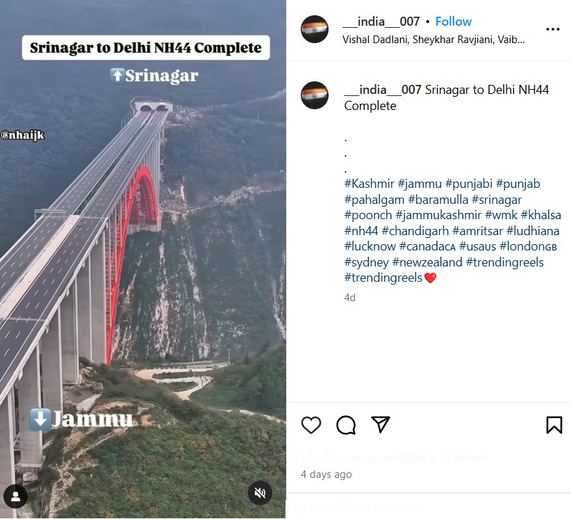 Video From China Shared As Delhi-Srinagar Stretch Of NH 44