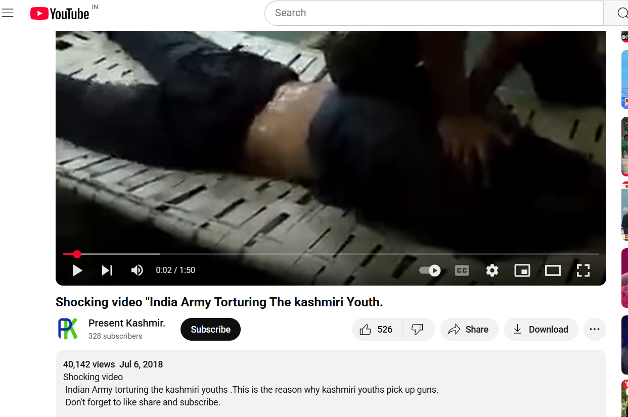YouTube video by Present Kashmir