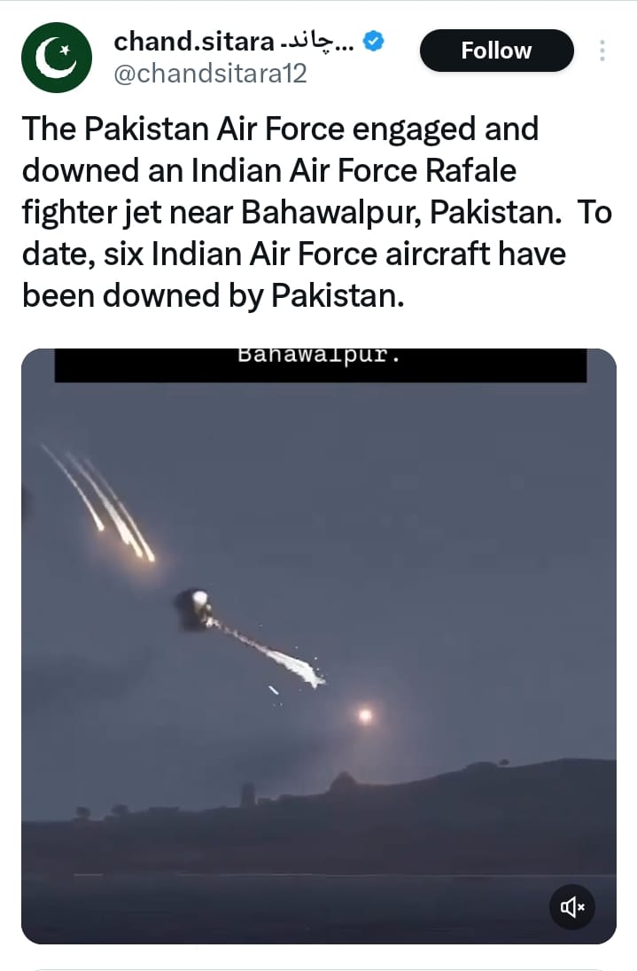 बहावलपुर में भारतीय फाइटर जेट को निशाना