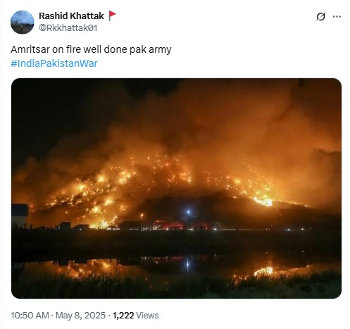 Fire Erupts In Amritsar After Pak Army Attack? No, Old Photo Viral With False Claim