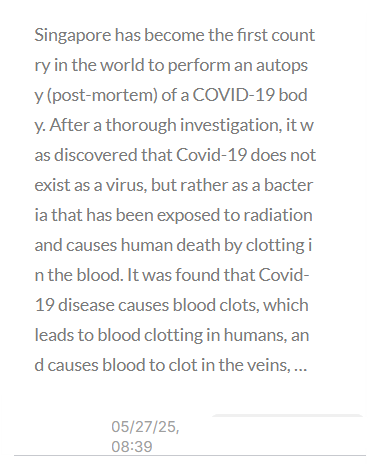 Did Singapore ‘Discover’ That COVID-19 Is Caused By Bacteria ?