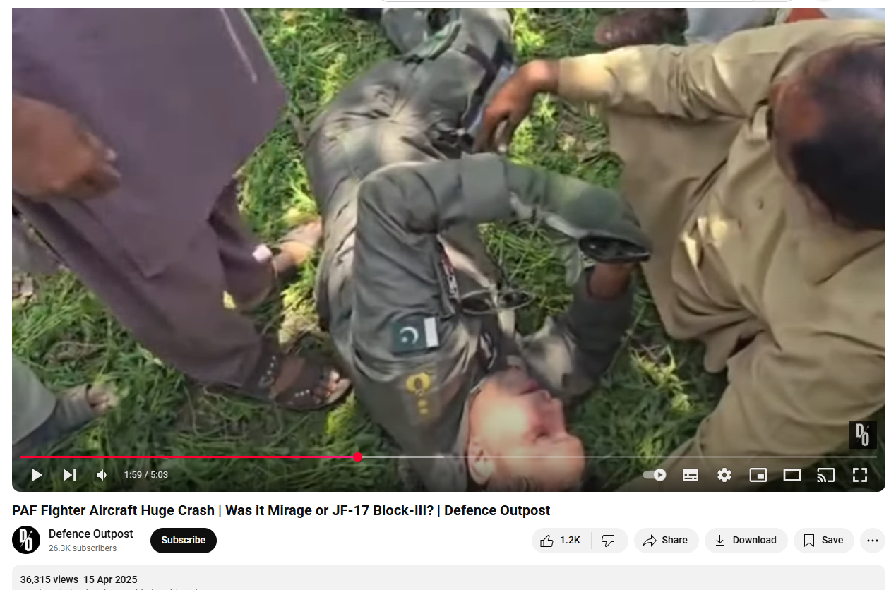 पाकिस्तानी लढाऊ विमान अपघाताचा जुना व्हिडिओ ऑपरेशन सिंदूरशी जोडून व्हायरल