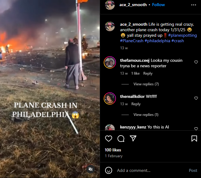 ಕರಾಚಿ ಬಂದರಿನ ಮೇಲೆ ಭಾರತ ದಾಳಿ ಎಂದು ಫಿಲೆಡೆಲ್ಫಿಯಾದ ವಿಮಾನ ಪತನದ ವೀಡಿಯೋ ವೈರಲ್ 