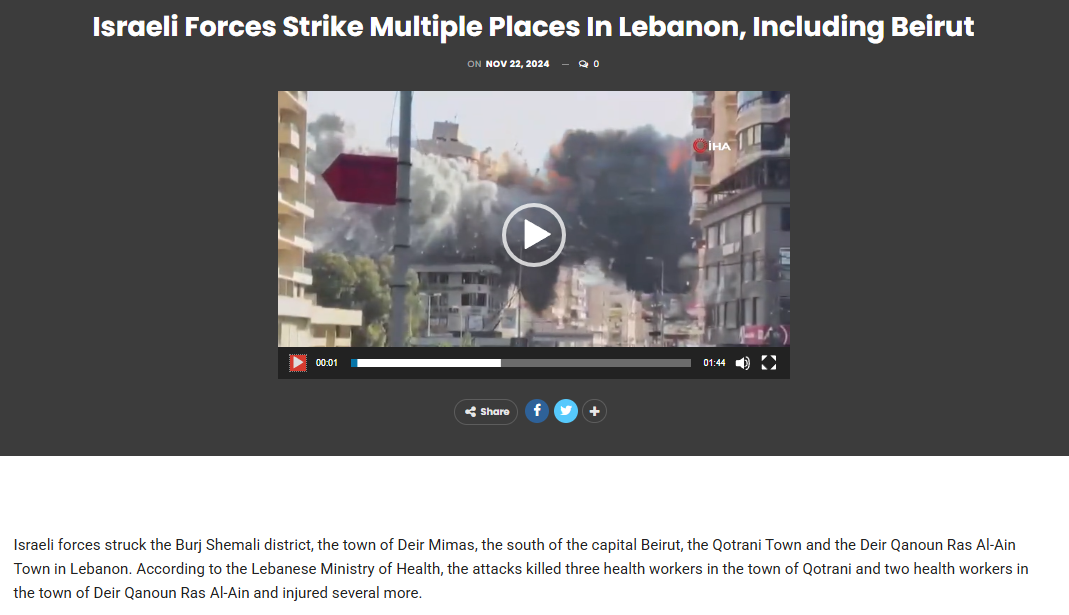 ಪಾಕಿಸ್ತಾನದ ವಿವಿಧೆಡೆಗಳಲ್ಲಿ ಭಾರತ ದಾಳಿ ಎಂದು ಲೆಬನಾನ್ ವೀಡಿಯೋ ವೈರಲ್