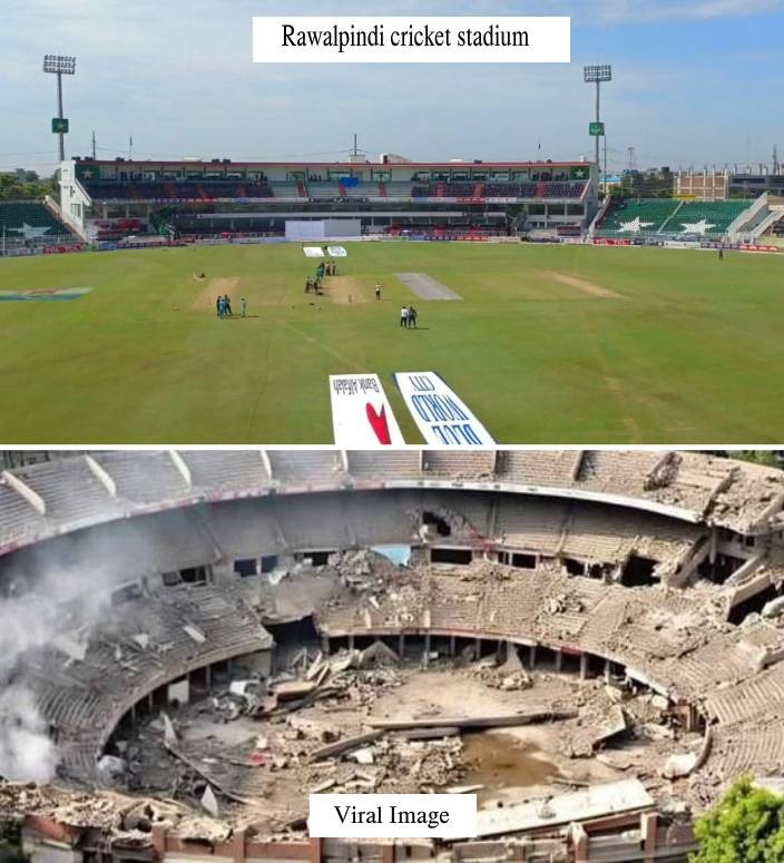Difference between the original and the viral image (Image credit: One cricket