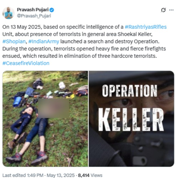 Old Photo Shared To Show Terrorists Eliminated During Army's ‘Operation Keller’ In Jammu & Kashmir