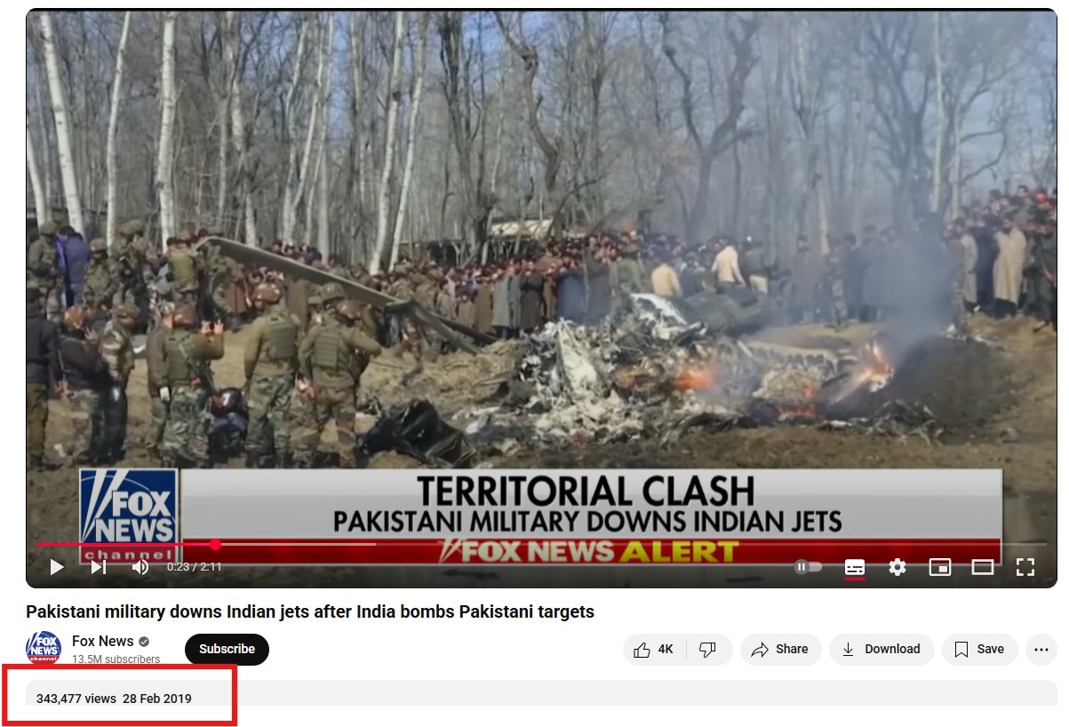 Old News Report Shared To Claim Pak Shot Down Indian Fighter Jets During Recent Standoff
