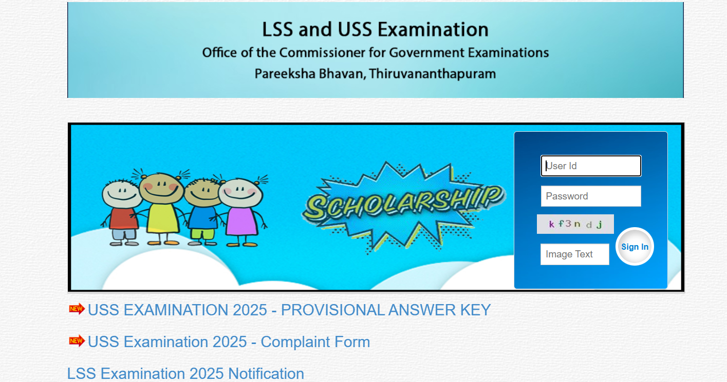 
Website claiming to be that of pareeksha Bhavan 