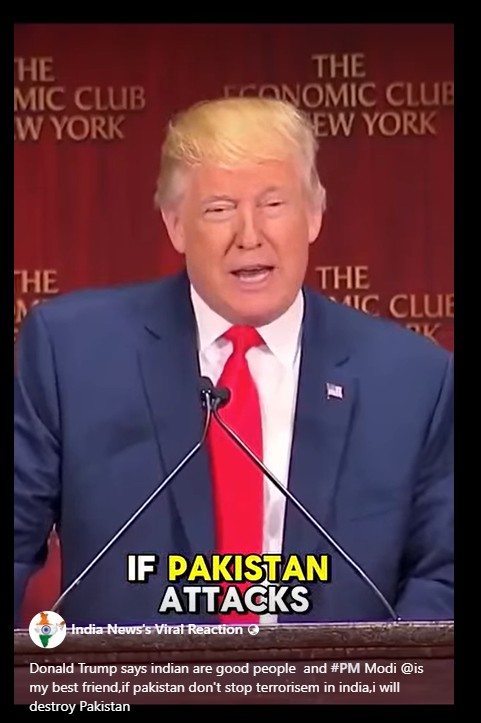 Pahalgam Terror Attack: Viral Videos Of Donald Trump Warning Pakistan Against Attacking India Is Deepfake