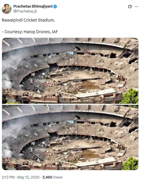 Rawalpindi Cricket Stadium In Ruins After Indian Attack? Here’s The Truth Behind Viral Photo