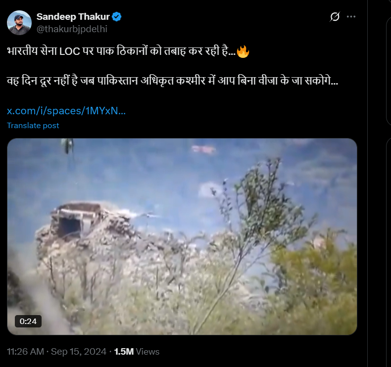 X Post by @thakurbjpdelhi