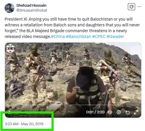 बीएलएचा पाकिस्तान आणि चीनला धमकी देणारा व्हायरल व्हिडिओ मेसेज जुना आहे