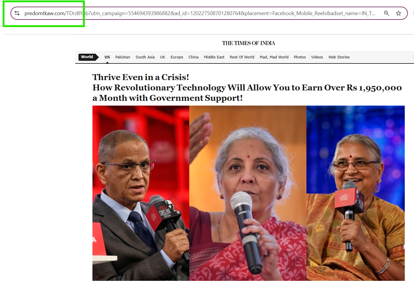Viral ‘Report’ On ‘Revolutionary’ Investment Platform by Nirmala Sitharaman, Narayana Murthy Is Fake