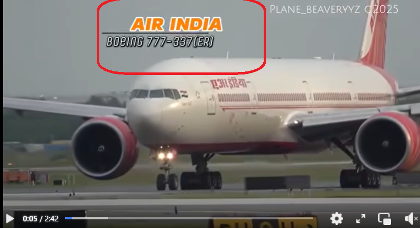 Boeing 777-300 code VT-ALM written in the post 