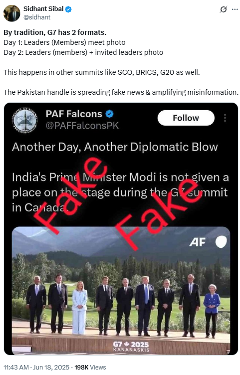 कॅनडामध्ये झालेल्या G7 शिखर परिषदेत पंतप्रधान मोदींना व्यासपीठावर बसू दिले नाही?