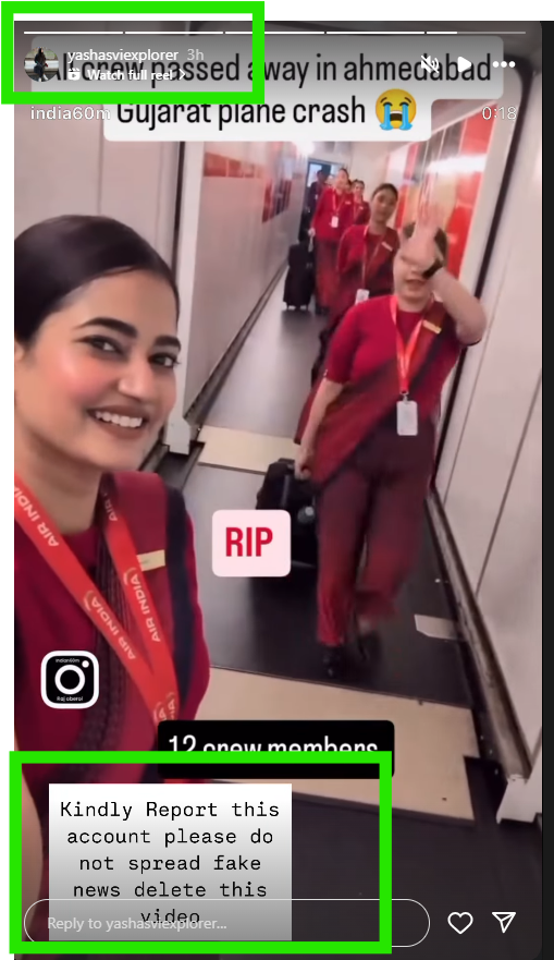 Screengrab from Instagram post by @yashasviexplorer