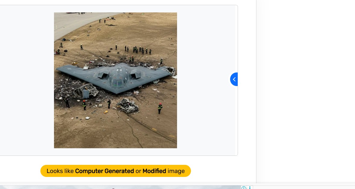  Screengrab from  FakeImageDetector tool 