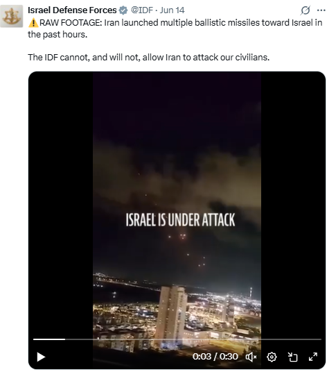 Israel Shows Old Video To Claim Iranian Attack On Civilians