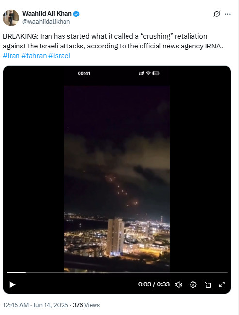 Israel Shows Old Video To Claim Iranian Attack On Civilians