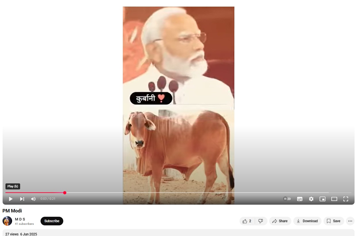 Did PM Modi Term Cows As ‘Best Animal For Sacrifice’? No, Here’s The Fact Behind Viral Clip