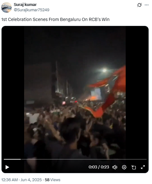 No, This Video Does Not Show Celebrations In Bengaluru After RCB Wins IPL 2025
