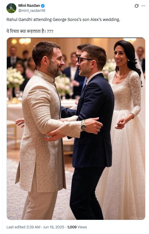 Rahul Gandhi Attends Wedding Festivities Of George Soros’ Son? Here’s The Truth Behind Viral Photo
