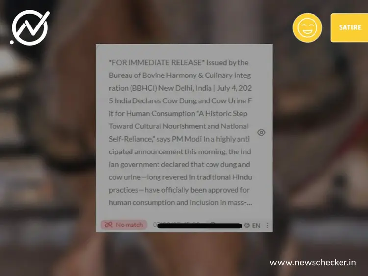 Fact Check: No, India Has Not Declared Cow Dung and Urine Fit for Human ...