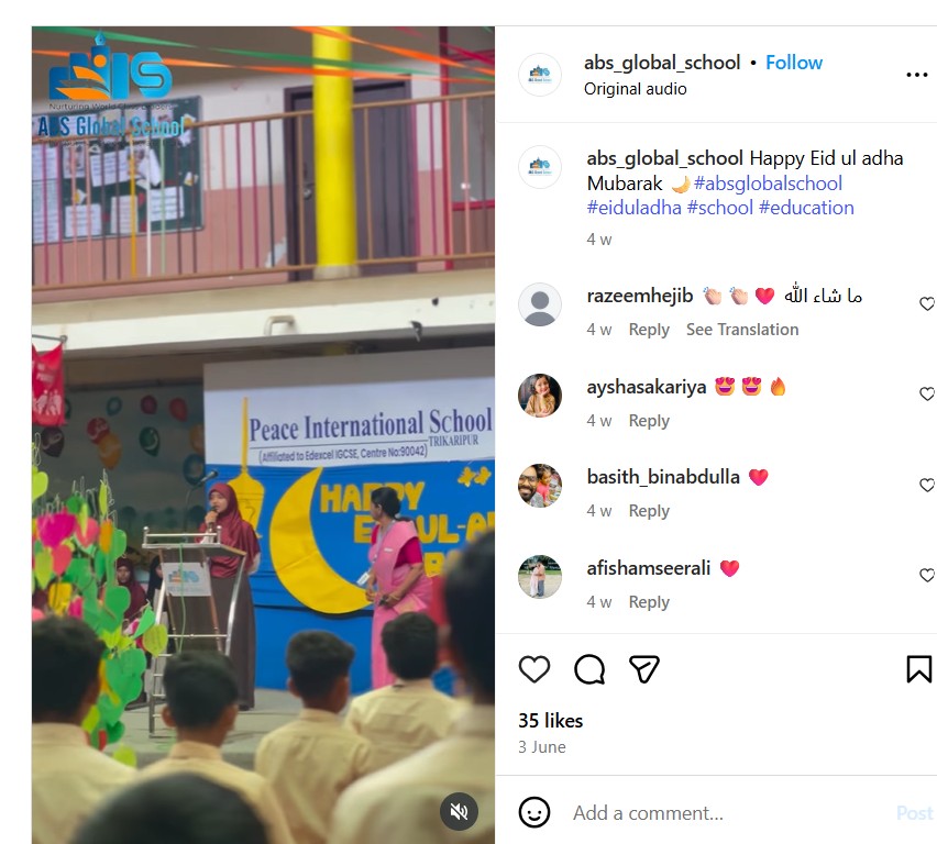 Istagram post by abs_global_school 