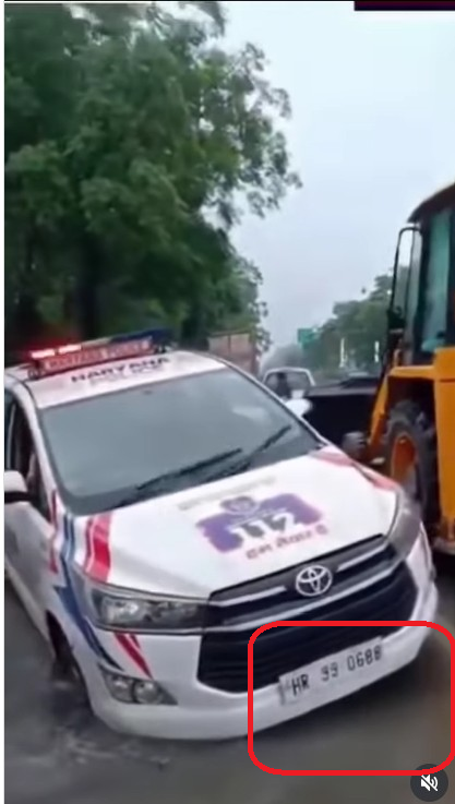 Number plate HR 99 0688 seen in the viral video