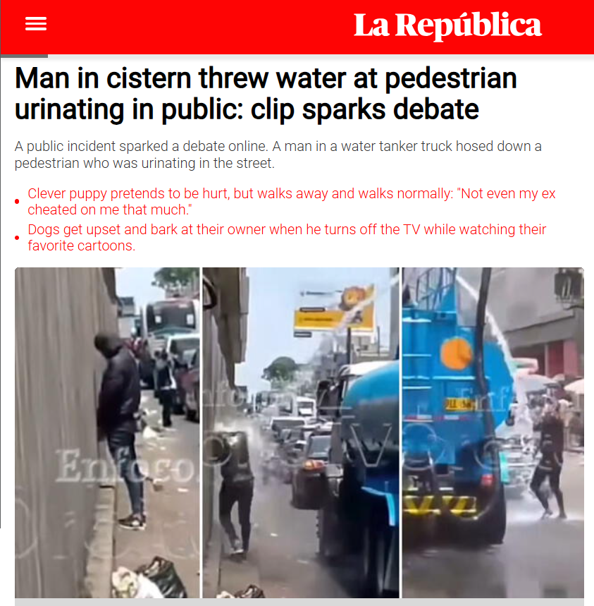 ರಸ್ತೆ ಬದಿ ಮೂತ್ರ ವಿಸರ್ಜನೆ ಮಾಡುತ್ತಿದ್ದ ವ್ಯಕ್ತಿಯ ಮೇಲೆ ಟ್ಯಾಂಕರ್ ನಿಂದ ನೀರು ಎರಚುವ ವೀಡಿಯೋ ಇಂದೋರ್ ನದ್ದಲ್ಲ