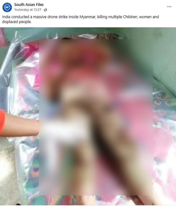  2021 Photo Shared with False Claim of Injured Child in Myanmar Drone Attack