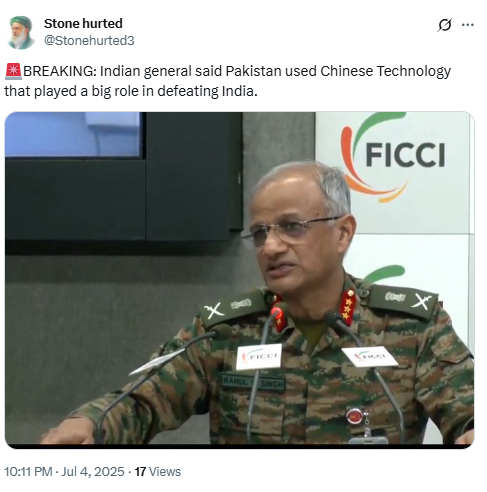 पाकिस्तानशी झालेल्या संघर्षात भारताने एस-४०० गमावल्याचे लष्कर उपप्रमुखांनी 'कबूल' केले?