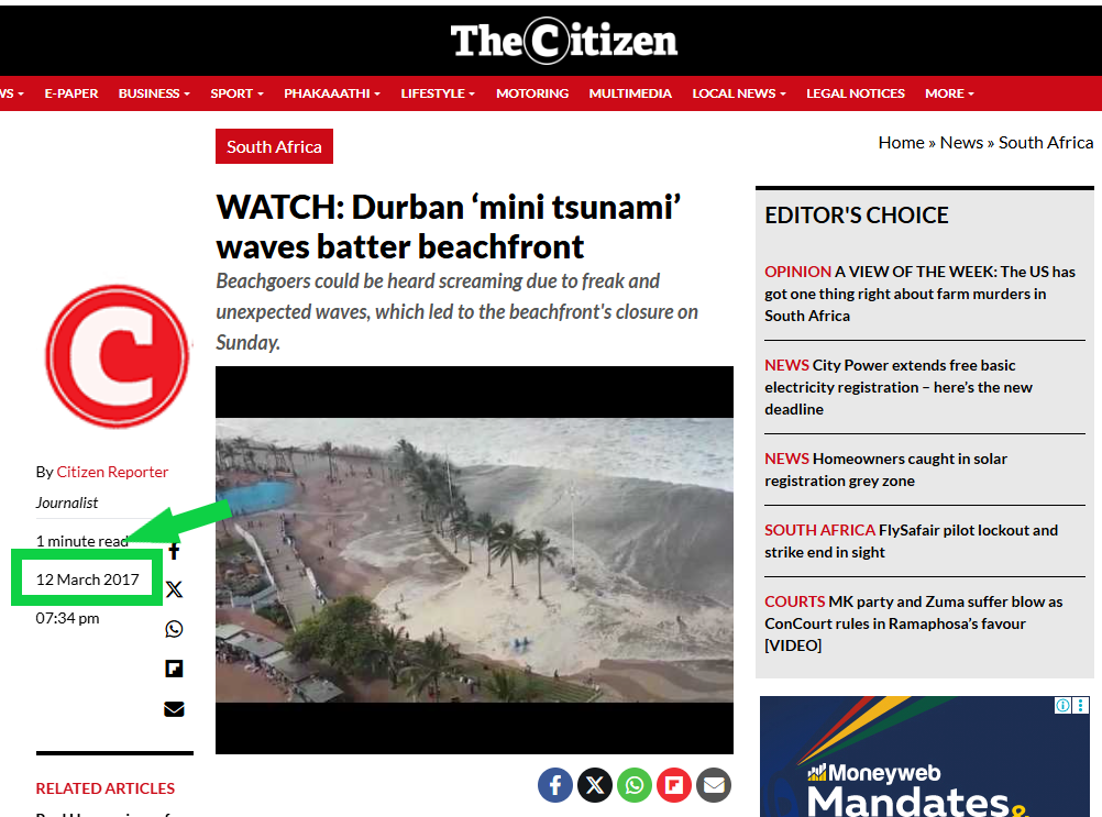 ரஷ்ய நிலநடுக்கத்தால் கடல்நீர் ஊருக்குள் புகுந்ததாக பரவும் வீடியோ.