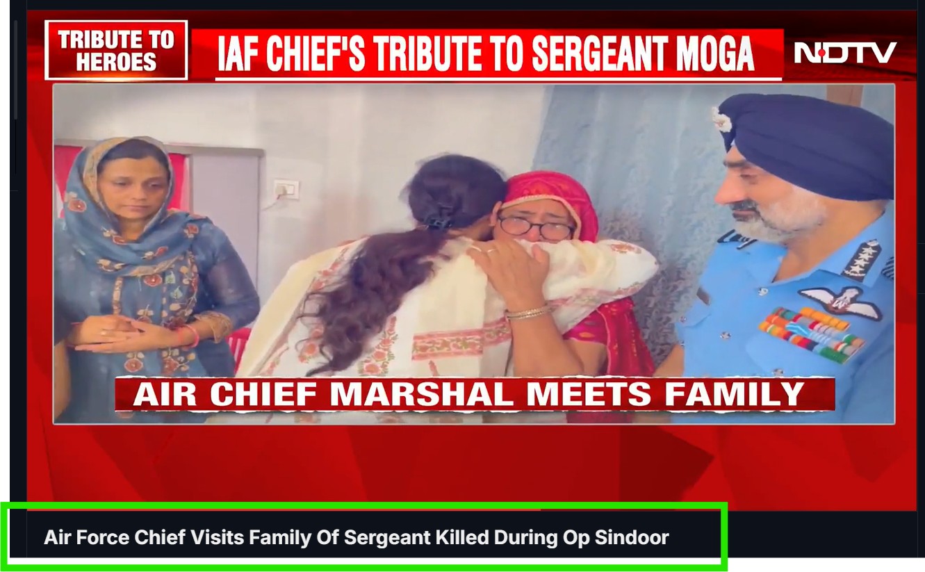 Operation Sindoor: Air Chief Marshal Consoles Family Of ‘Missing’ IAF Pilot Shivangi Singh? No, Video Viral With False Claim
