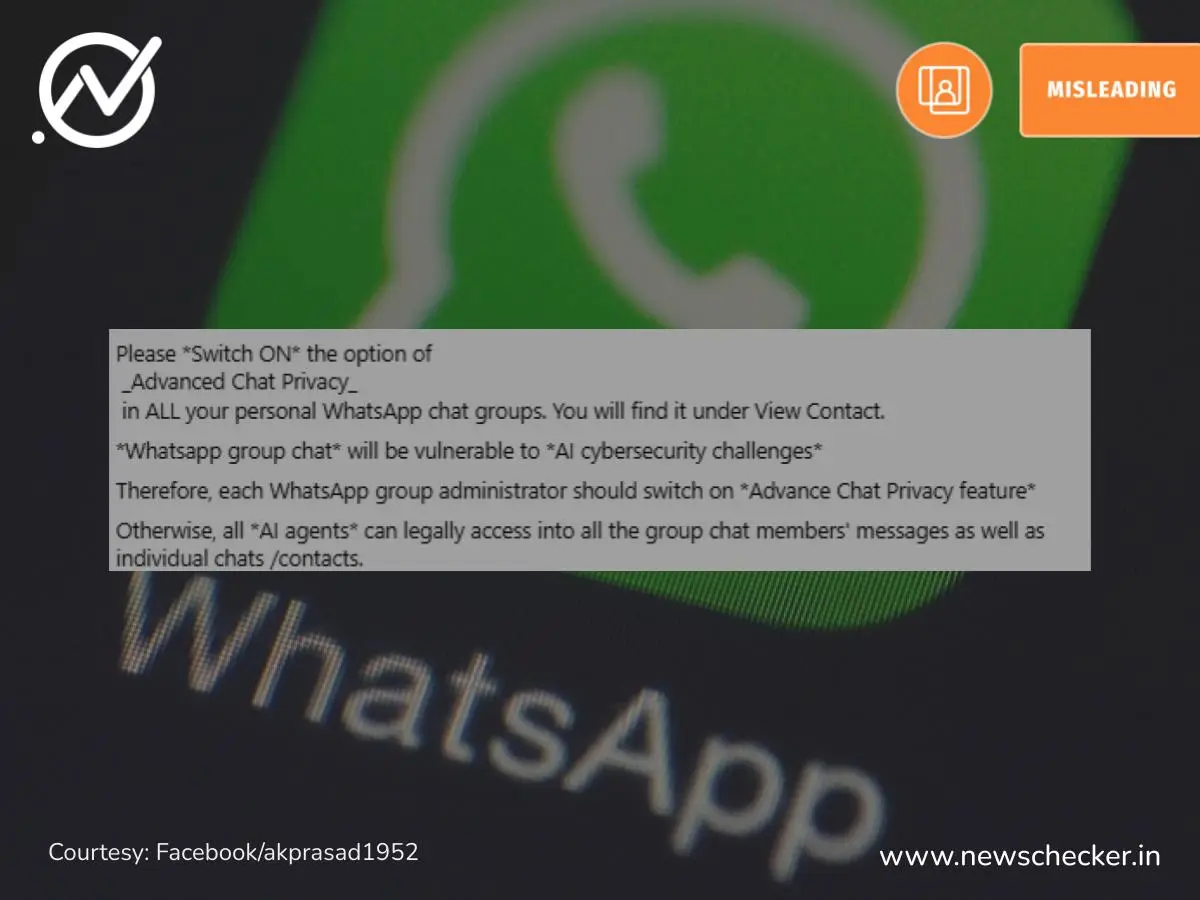 ਕੀ Meta AI ਵਟਸਐਪ ‘ਤੇ ਨਿੱਜੀ ਚੈਟਾਂ ਪੜ੍ਹ ਸਕਦਾ ਹੈ? ਪੜ੍ਹੋ ਇਸ ਹਫਤੇ ਦੀਆਂ ਟਾਪ ਫਰਜ਼ੀ ਖਬਰਾਂ